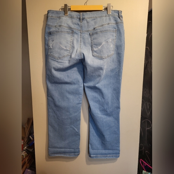 Santana Women's Straight Leg Jeans - Light Blue, Size 14 (34) - Picture 3 of 6